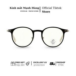 Gọng kính nhựa dẻo tròn có kim loại  – phong cách thanh lịch, unisex hiện đạ thời trang nam nữ